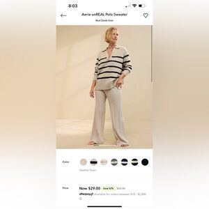 Aerie Oversized Polo Sweater